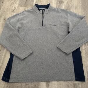 Columbia Sweatshirt Mens XXL Omni-Shield Half Zip Pullover UPF50 Gray AM6666